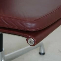Ea-208 Softpad Office Chair In Brown Leather By Charles Eames For Vitra -PAMONO Sales ea 208 softpad office chair in brown leather by charles eames for vitra 6