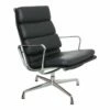 EA-215 Softpad Chair In Black Leather And Chrome By Charles Eames -PAMONO Sales ea 215 softpad chair in black leather and chrome by charles eames 1