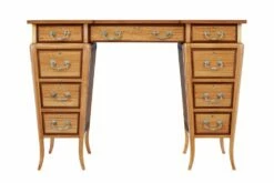 Early 20th Century Satinwood Sheraton Revival Desk, 1890s -PAMONO Sales early 20th century satinwood sheraton revival desk 1890s 8