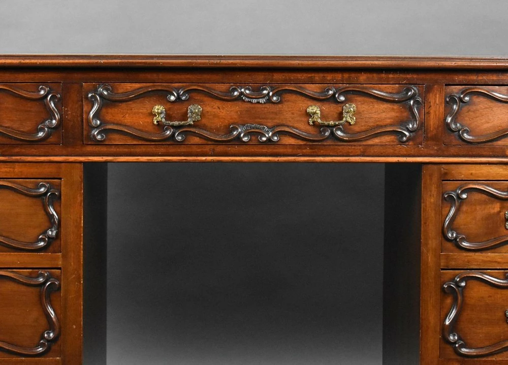 Edwardian Mahogany Pedestal Desk, 1900s 5 Edwardian Mahogany Pedestal Desk, 1900s - Image 3