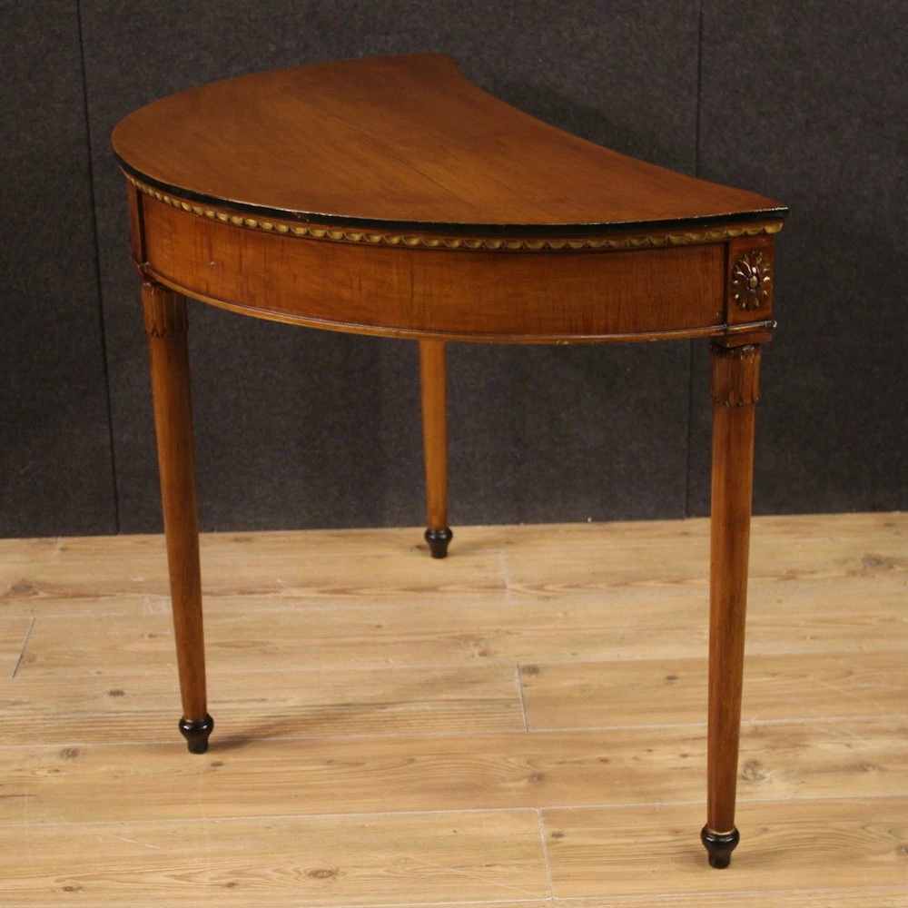 Empire Italian Half-Moon Writing Desk, 1950s 12 Empire Italian Half-Moon Writing Desk, 1950s - Image 10