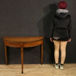 Empire Italian Half-Moon Writing Desk, 1950s 15 Empire Italian Half-Moon Writing Desk, 1950s -PAMONO Sales empire italian half moon writing desk 1950s 2