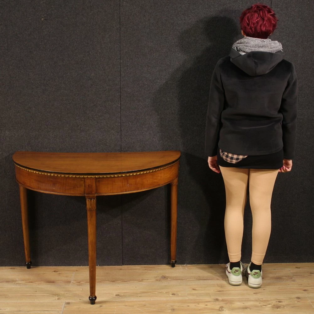 Empire Italian Half-Moon Writing Desk, 1950s 4 Empire Italian Half-Moon Writing Desk, 1950s - Image 2