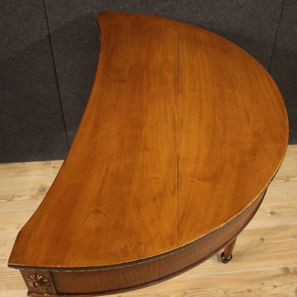 Empire Italian Half-Moon Writing Desk, 1950s 6 Empire Italian Half-Moon Writing Desk, 1950s - Image 4