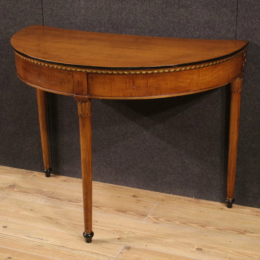 Empire Italian Half-Moon Writing Desk, 1950s 8 Empire Italian Half-Moon Writing Desk, 1950s - Image 6