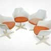 Fibreglass Swivel Armchairs By Maurice Burke For Arkana, Set Of 4 1 Fibreglass Swivel Armchairs By Maurice Burke For Arkana, Set Of 4 -PAMONO Sales fibreglass swivel armchairs by maurice burke for arkana set of 4 1