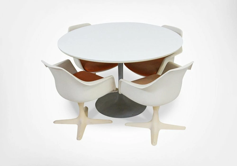 Fibreglass Swivel Armchairs By Maurice Burke For Arkana, Set Of 4 9 Fibreglass Swivel Armchairs By Maurice Burke For Arkana, Set Of 4 - Image 7