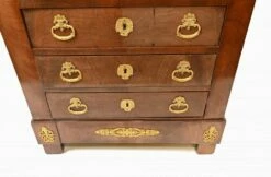 French Empire Mahogany Desk With Drawers, 1880s -PAMONO Sales french empire mahogany desk with drawers 1880s 11