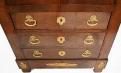 French Empire Mahogany Desk With Drawers, 1880s -PAMONO Sales french empire mahogany desk with drawers 1880s 5