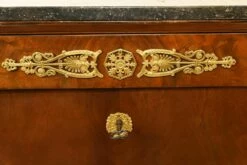 French Empire Mahogany Desk With Drawers, 1880s -PAMONO Sales french empire mahogany desk with drawers 1880s 7
