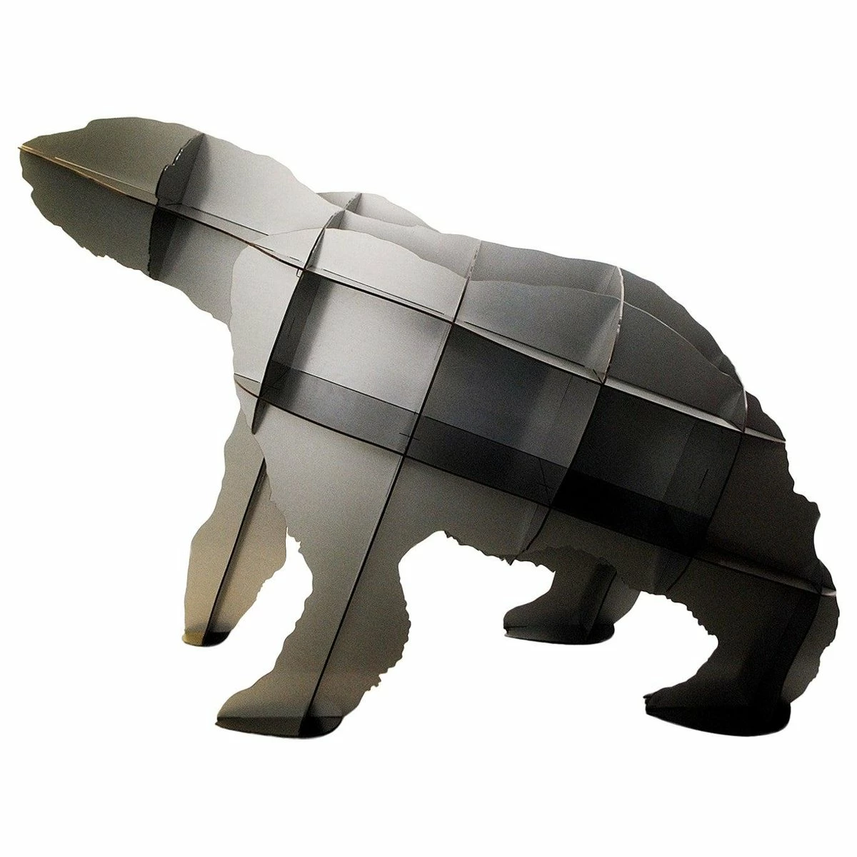 French Laminate & Steel Bookshelf Iron Joe Grey From Ibride, 2009 3 French Laminate & Steel Bookshelf Iron Joe Grey From Ibride, 2009