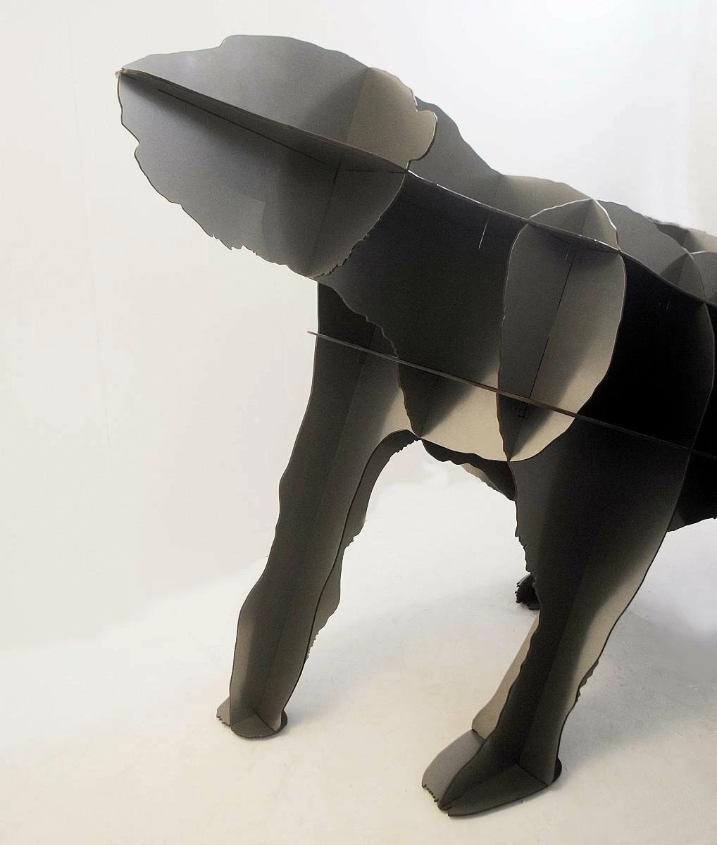 French Laminate & Steel Bookshelf Iron Joe Grey From Ibride, 2009 9 French Laminate & Steel Bookshelf Iron Joe Grey From Ibride, 2009 - Image 7