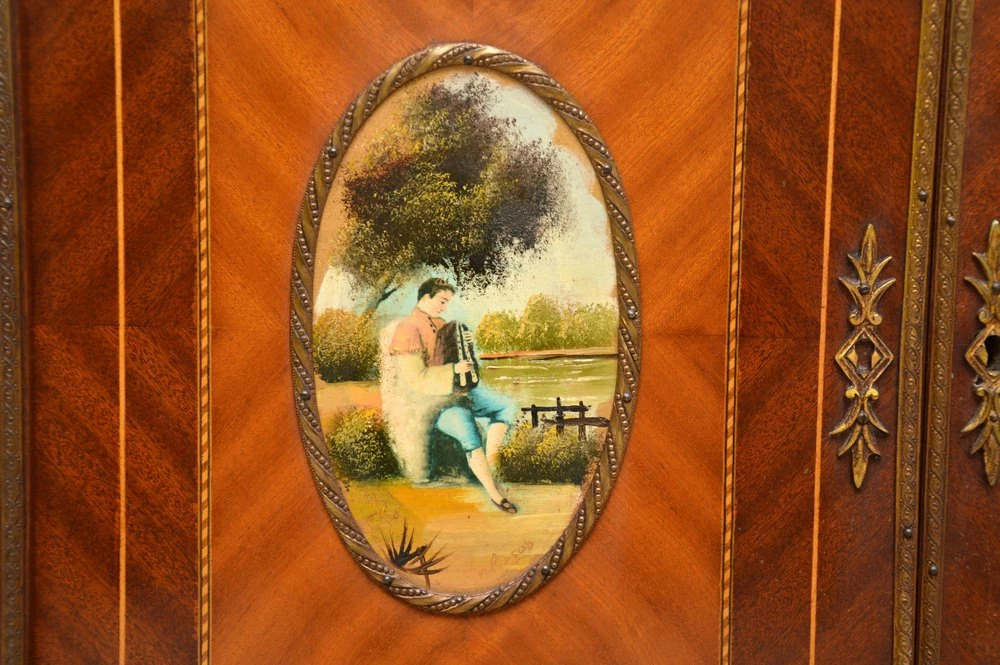 French Ormolu Mounted Escritoire Writing Desk, 1930s 14 French Ormolu Mounted Escritoire Writing Desk, 1930s - Image 12