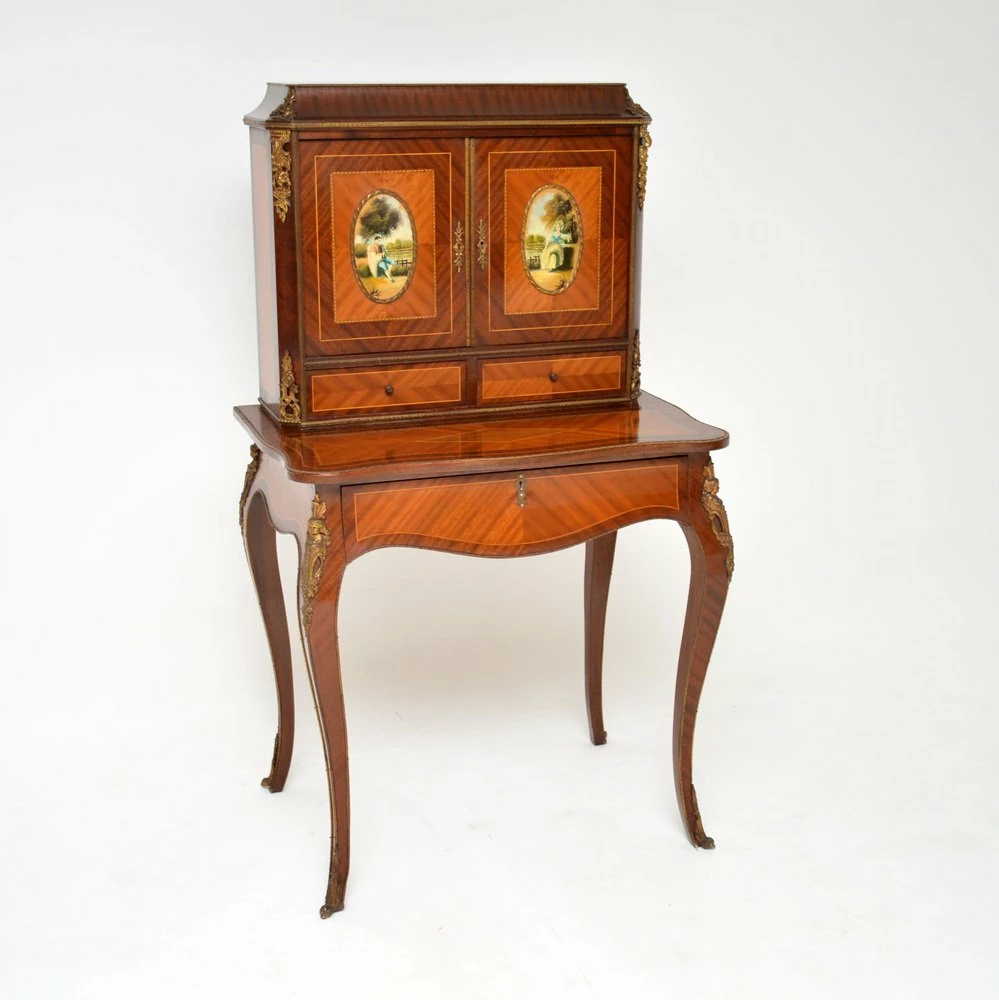 French Ormolu Mounted Escritoire Writing Desk, 1930s 4 French Ormolu Mounted Escritoire Writing Desk, 1930s - Image 2