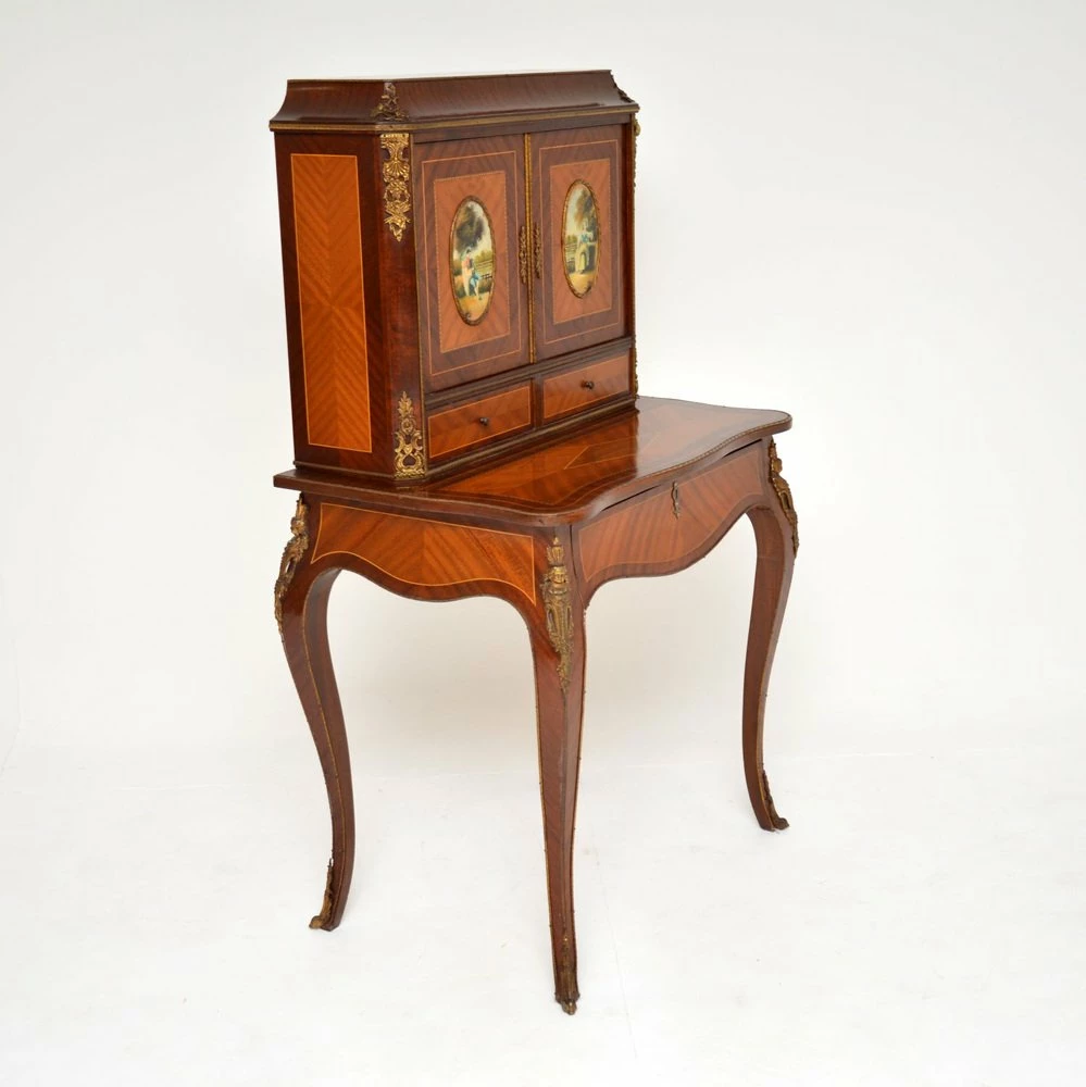 French Ormolu Mounted Escritoire Writing Desk, 1930s 5 French Ormolu Mounted Escritoire Writing Desk, 1930s - Image 3