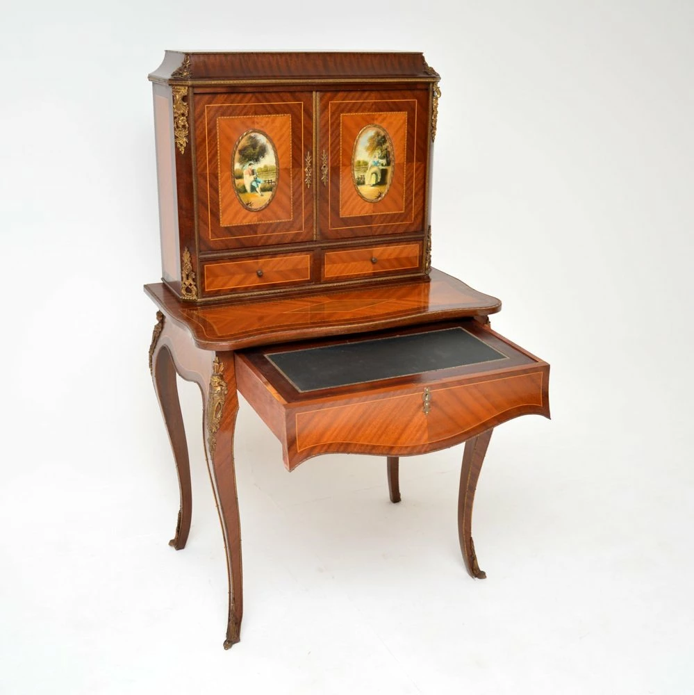 French Ormolu Mounted Escritoire Writing Desk, 1930s 7 French Ormolu Mounted Escritoire Writing Desk, 1930s - Image 5