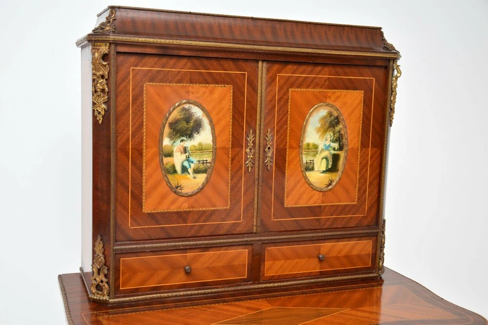 French Ormolu Mounted Escritoire Writing Desk, 1930s 10 French Ormolu Mounted Escritoire Writing Desk, 1930s - Image 8