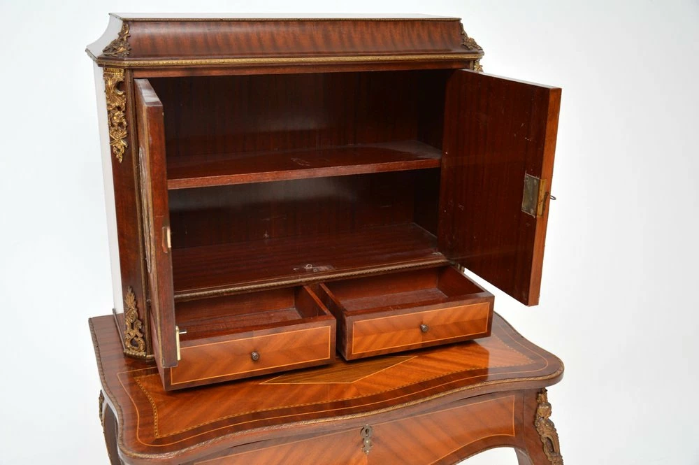 French Ormolu Mounted Escritoire Writing Desk, 1930s 11 French Ormolu Mounted Escritoire Writing Desk, 1930s - Image 9