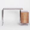 Functionalist Walnut Veneer Steel Tube Desk, 1930s -PAMONO Sales functionalist walnut veneer steel tube desk 1930s 1