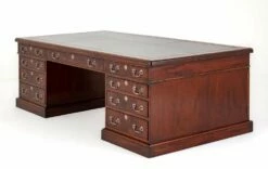 Georgian Mahogany Partners Desk, 1860s -PAMONO Sales georgian mahogany partners desk 1860s 2