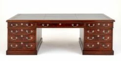 Georgian Mahogany Partners Desk, 1860s -PAMONO Sales georgian mahogany partners desk 1860s 7
