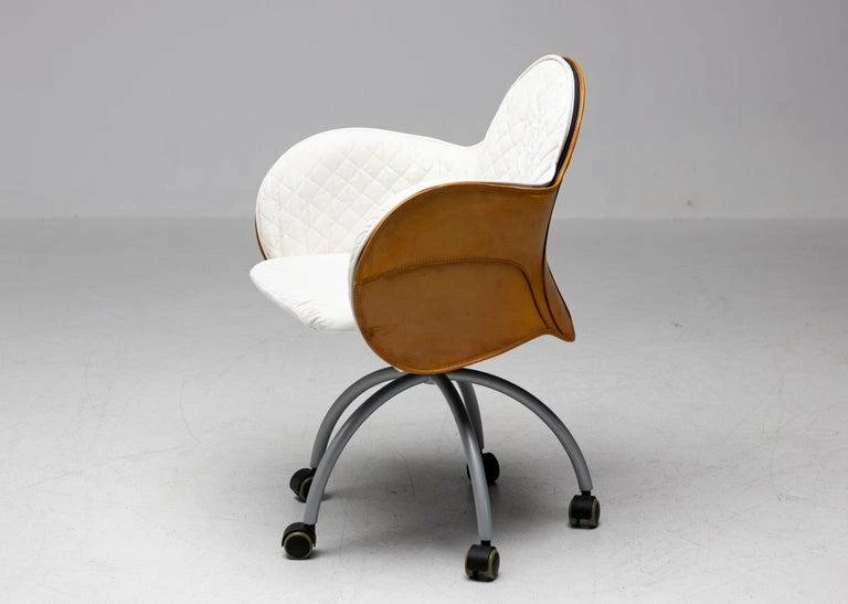 Incisa Chair In Saddle Leather By Vico Magistretti, 1993 10 Incisa Chair In Saddle Leather By Vico Magistretti, 1993 - Image 8