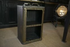 Industrial Shelf In Corrugated Copper With 2 Compartments, 1920s