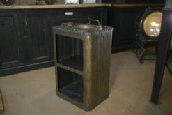 Industrial Shelf In Corrugated Copper With 2 Compartments, 1920s -PAMONO Sales industrial shelf in corrugated copper with 2 compartments 1920s 10