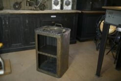 Industrial Shelf In Corrugated Copper With 2 Compartments, 1920s -PAMONO Sales industrial shelf in corrugated copper with 2 compartments 1920s 15