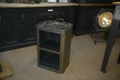 Industrial Shelf In Corrugated Copper With 2 Compartments, 1920s -PAMONO Sales industrial shelf in corrugated copper with 2 compartments 1920s 6