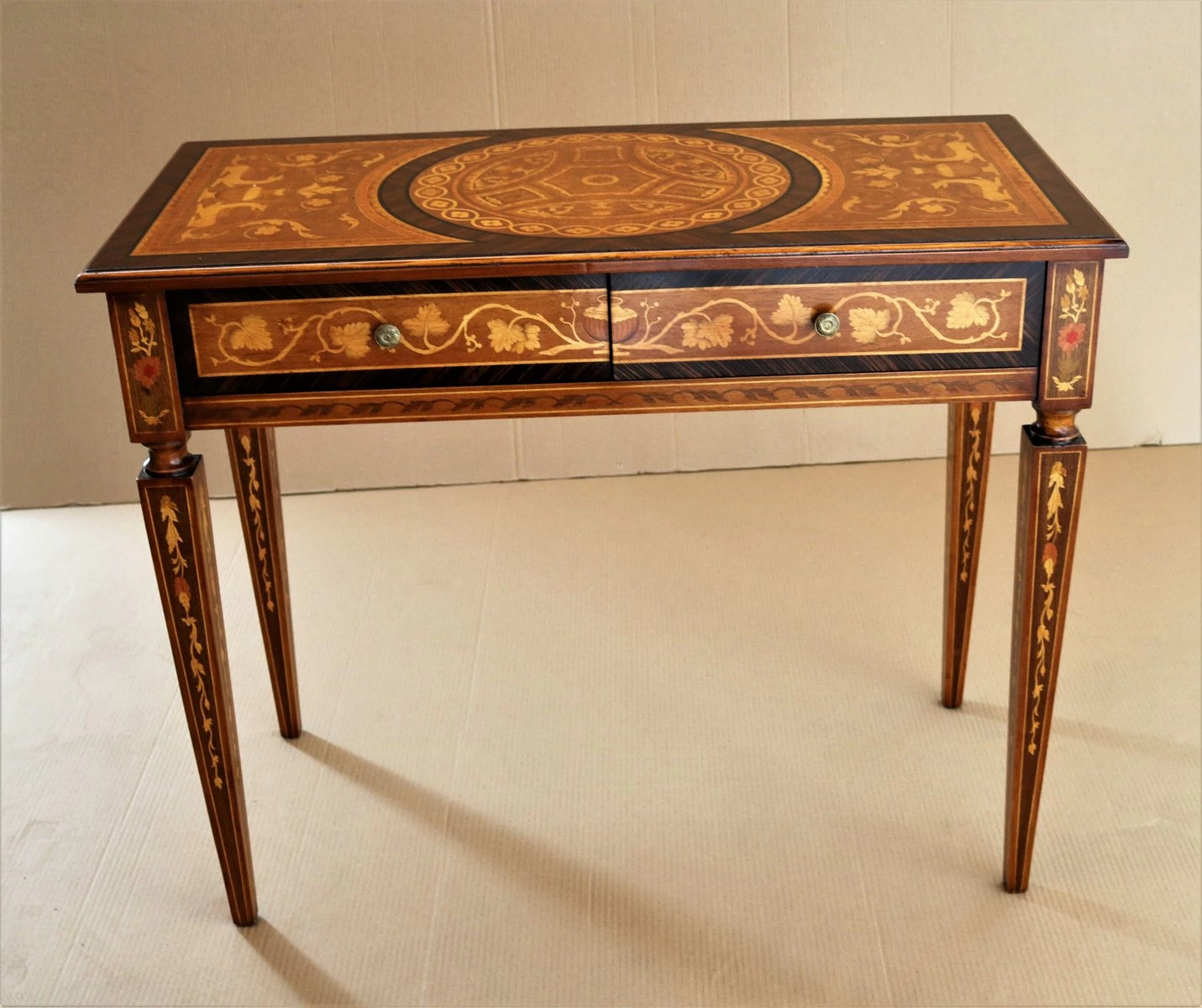 Inlaid Desk In The Style Of Beetle, 1990s 4 Inlaid Desk In The Style Of Beetle, 1990s - Image 2