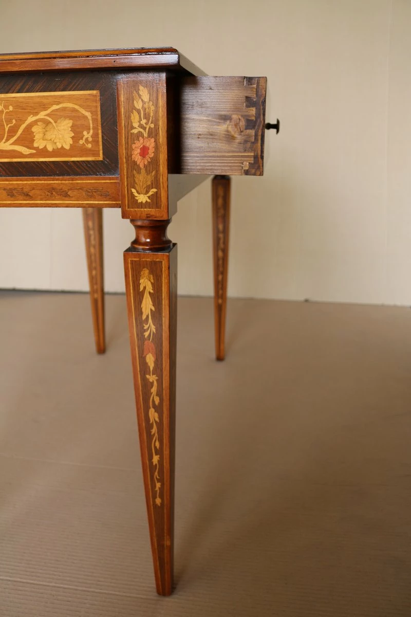Inlaid Desk In The Style Of Beetle, 1990s 6 Inlaid Desk In The Style Of Beetle, 1990s - Image 4