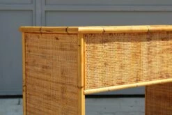 Italian Bamboo & Rattan Rectangular Desk, 1950s -PAMONO Sales italian bamboo rattan rectangular desk 1950s 8