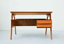 Italian Desk By Vittorio Dassi, 1950s -PAMONO Sales italian desk by vittorio dassi 1950s 7