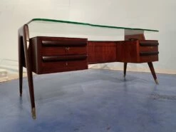 Italian Executive Desk By Vittorio Dassi, 1950s 23 Italian Executive Desk By Vittorio Dassi, 1950s -PAMONO Sales italian executive desk by vittorio dassi 1950s 2