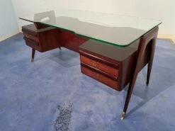 Italian Executive Desk By Vittorio Dassi, 1950s 25 Italian Executive Desk By Vittorio Dassi, 1950s -PAMONO Sales italian executive desk by vittorio dassi 1950s 4
