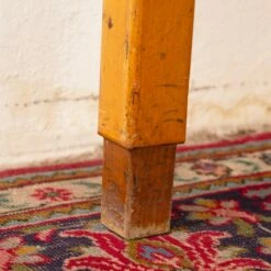 Large Italian Solid Table Desk With Drawers From Ministerial Office In Veneered Beech Wood With Green Coated Top, 1950s -PAMONO Sales large italian solid table desk with drawers from ministerial office in veneered beech wood with green coated top 1950s 12