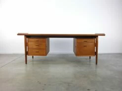 Large Teak Executive Model 207 Desk By Arne Vodder For Sibast, 1950s -PAMONO Sales large teak executive model 207 desk by arne vodder for sibast 1950s 17