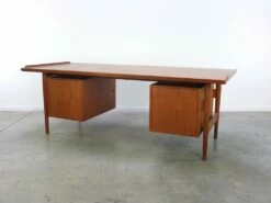 Large Teak Executive Model 207 Desk By Arne Vodder For Sibast, 1950s -PAMONO Sales large teak executive model 207 desk by arne vodder for sibast 1950s 6