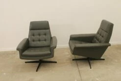 Leather Swivel Armchairs From Up Zavody, 1970s, Set Of 2 -PAMONO Sales leather swivel armchairs from up zavody 1970s set of 2 10