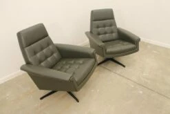 Leather Swivel Armchairs From Up Zavody, 1970s, Set Of 2 -PAMONO Sales leather swivel armchairs from up zavody 1970s set of 2 15