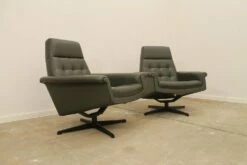 Leather Swivel Armchairs From Up Zavody, 1970s, Set Of 2 -PAMONO Sales leather swivel armchairs from up zavody 1970s set of 2 16