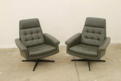 Leather Swivel Armchairs From Up Zavody, 1970s, Set Of 2 -PAMONO Sales leather swivel armchairs from up zavody 1970s set of 2 3