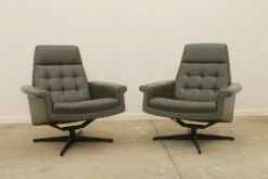Leather Swivel Armchairs From Up Zavody, 1970s, Set Of 2 -PAMONO Sales leather swivel armchairs from up zavody 1970s set of 2 6