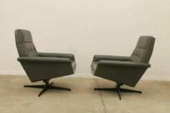 Leather Swivel Armchairs From Up Zavody, 1970s, Set Of 2 -PAMONO Sales leather swivel armchairs from up zavody 1970s set of 2 9