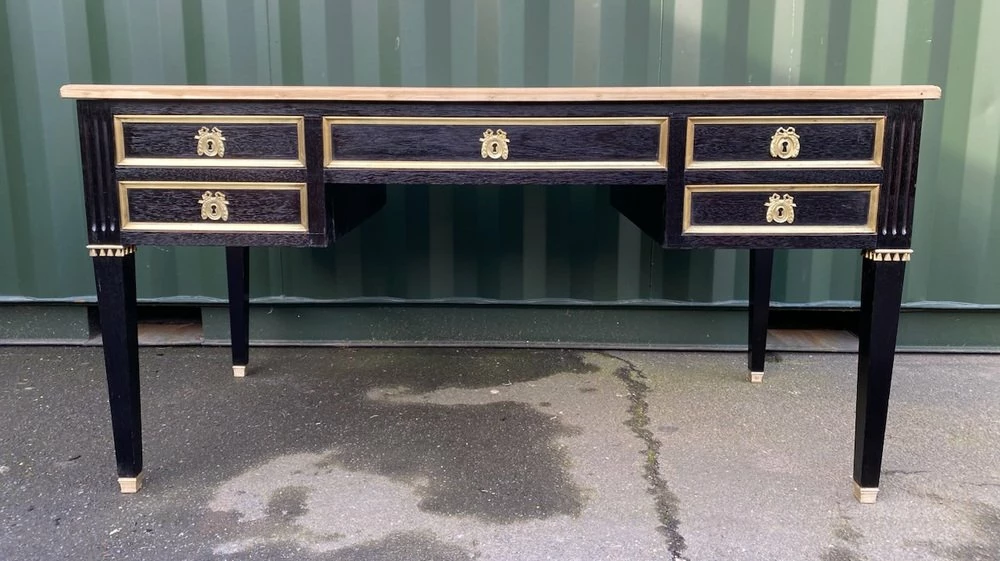 Louis XVI French Ebonised Writing Desk, 1925 3 Louis XVI French Ebonised Writing Desk, 1925