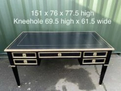 Louis XVI French Ebonised Writing Desk, 1925 25 Louis XVI French Ebonised Writing Desk, 1925 -PAMONO Sales louis xvi french ebonised writing desk 1925 4