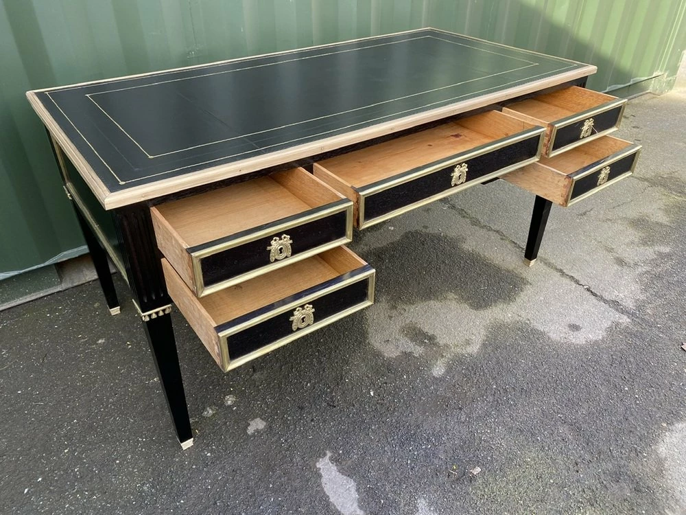 Louis XVI French Ebonised Writing Desk, 1925 11 Louis XVI French Ebonised Writing Desk, 1925 - Image 9