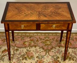 Louis XVI Rosewood And Amaranth Marquetry Writing Desk, 1890s -PAMONO Sales louis xvi rosewood and amaranth marquetry writing desk 1890s 2