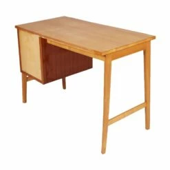 Mid-Century Beech & Maple Desk In Carlo De Carli Style -PAMONO Sales mid century beech maple desk in carlo de carli style 6